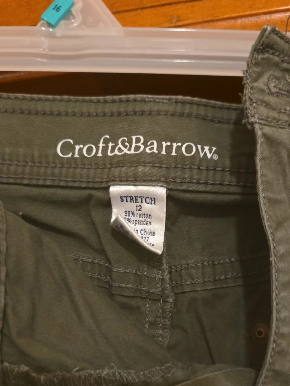 croft & barrow Olive Green Cargo Shorts for Women